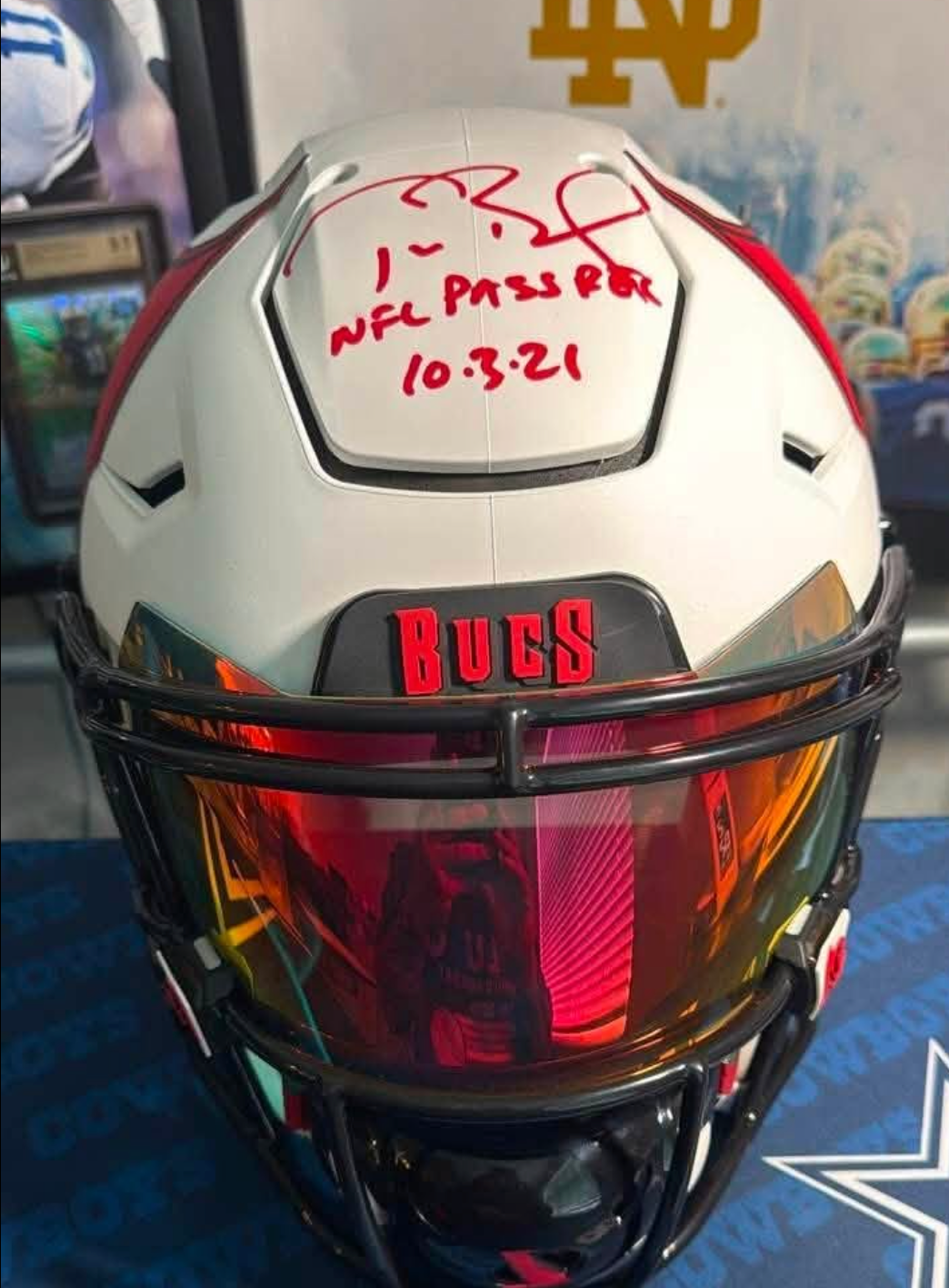 Tom Brady Signed Inscribed Helmet