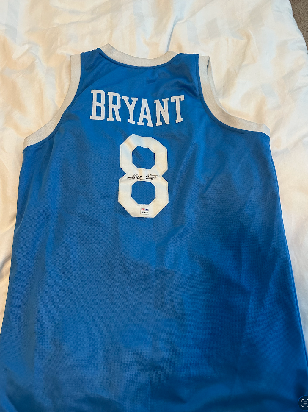 Kobe Bryant Signed Jersey Blue Lakers PSA LOA