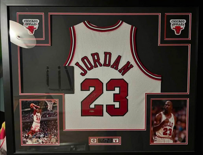 Michael Jordan Signed Jersey Custom Framed UDA Silver Sig With COA Card