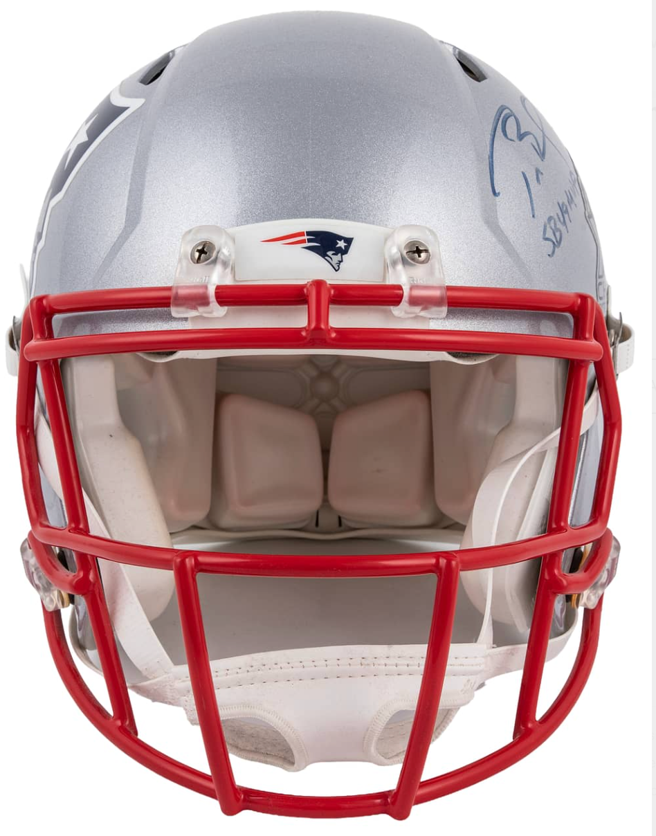 Tom Brady Signed, Inscribed New England Patriots Custom Super Bowl 49 SpeedFlex Helmet - JSA LOA