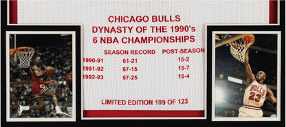 Michael Jordan Signed, Framed Chicago Bulls Dynasty Jersey Collection (3 Different) - Each #109/123, 32.75 x 42.75 - Beckett LOAs (3)
