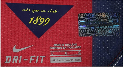 Lot #1339 Next FC Barcelona Legends Multi-Signed FC Barcelona Home Jersey (3 Signatures) - Featuring Lionel Messi, Neymar Jr., Luis Suarez - ICONS COA, Beckett LOA