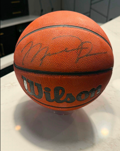 Michael Jordan Signed Basketball UDA GOAT (damadged)
