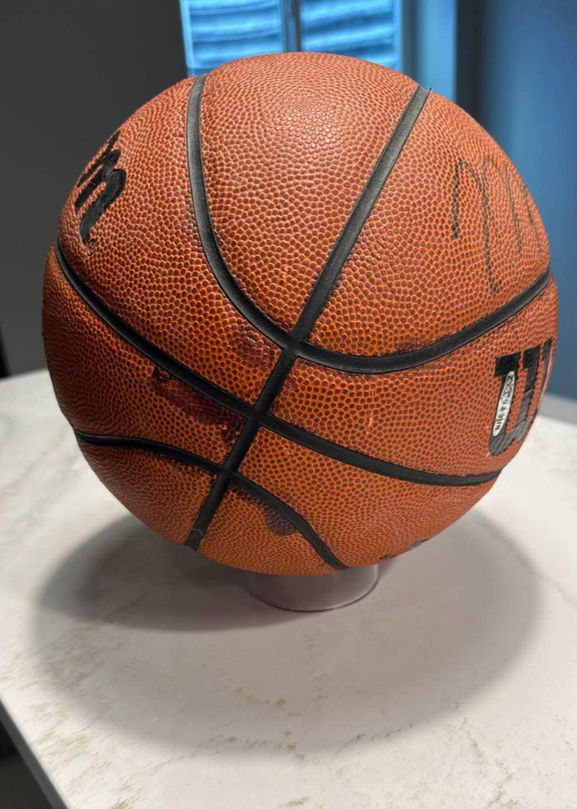 Michael Jordan Signed Basketball UDA GOAT (damadged)