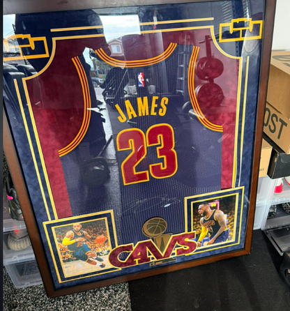 Lebron James Signed Cavs Jersey Custom Framed UDA