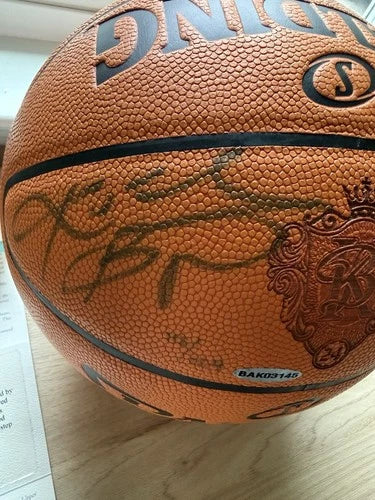 obe Bryant Signed Laser Engraved Logo Basketball Upper Deck Authentic 112/124