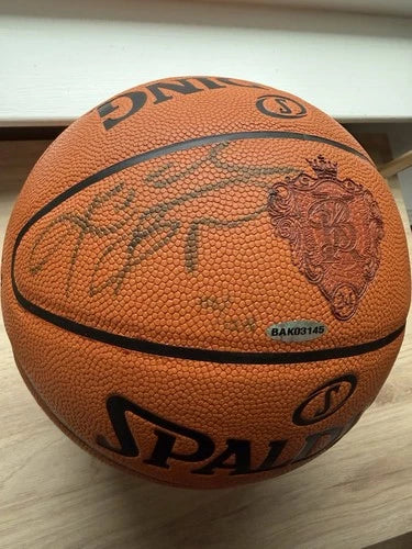obe Bryant Signed Laser Engraved Logo Basketball Upper Deck Authentic 112/124