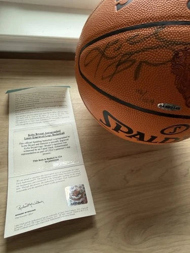 obe Bryant Signed Laser Engraved Logo Basketball Upper Deck Authentic 112/124